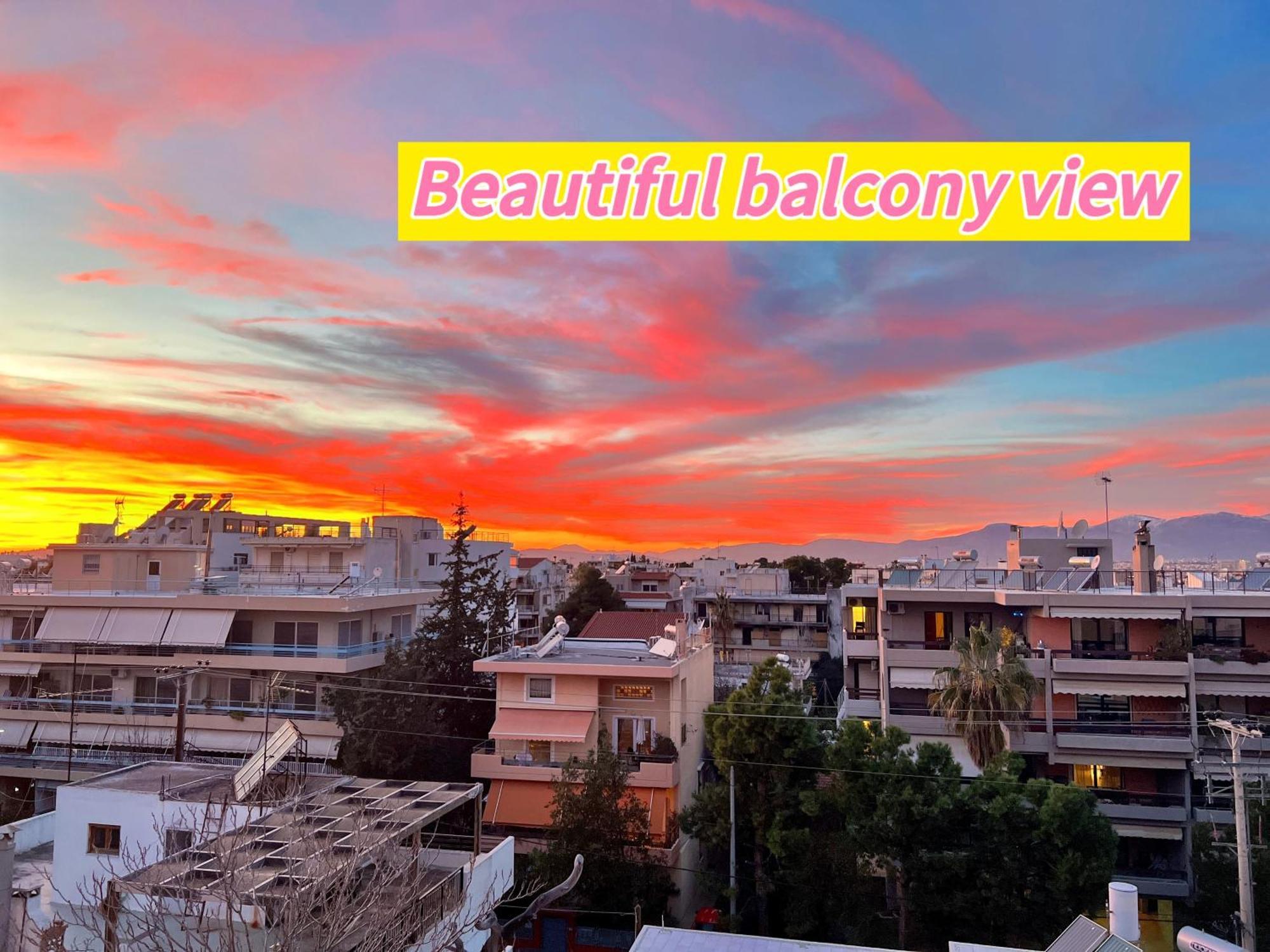 温馨花园公寓：高层景观与亲子主题 Athens Exterior photo